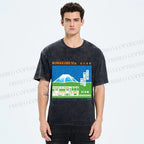Unisex Numakubo Station Printed Washed Tee
