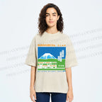 Unisex Numakubo Station Printed Washed Tee