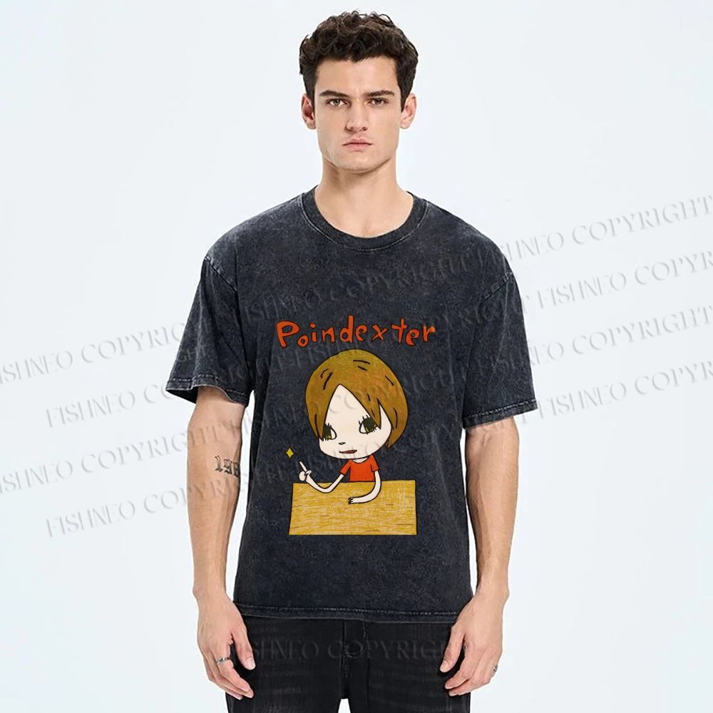 Unisex Yoshitomo Nara Poindexter Printed Washed Tee