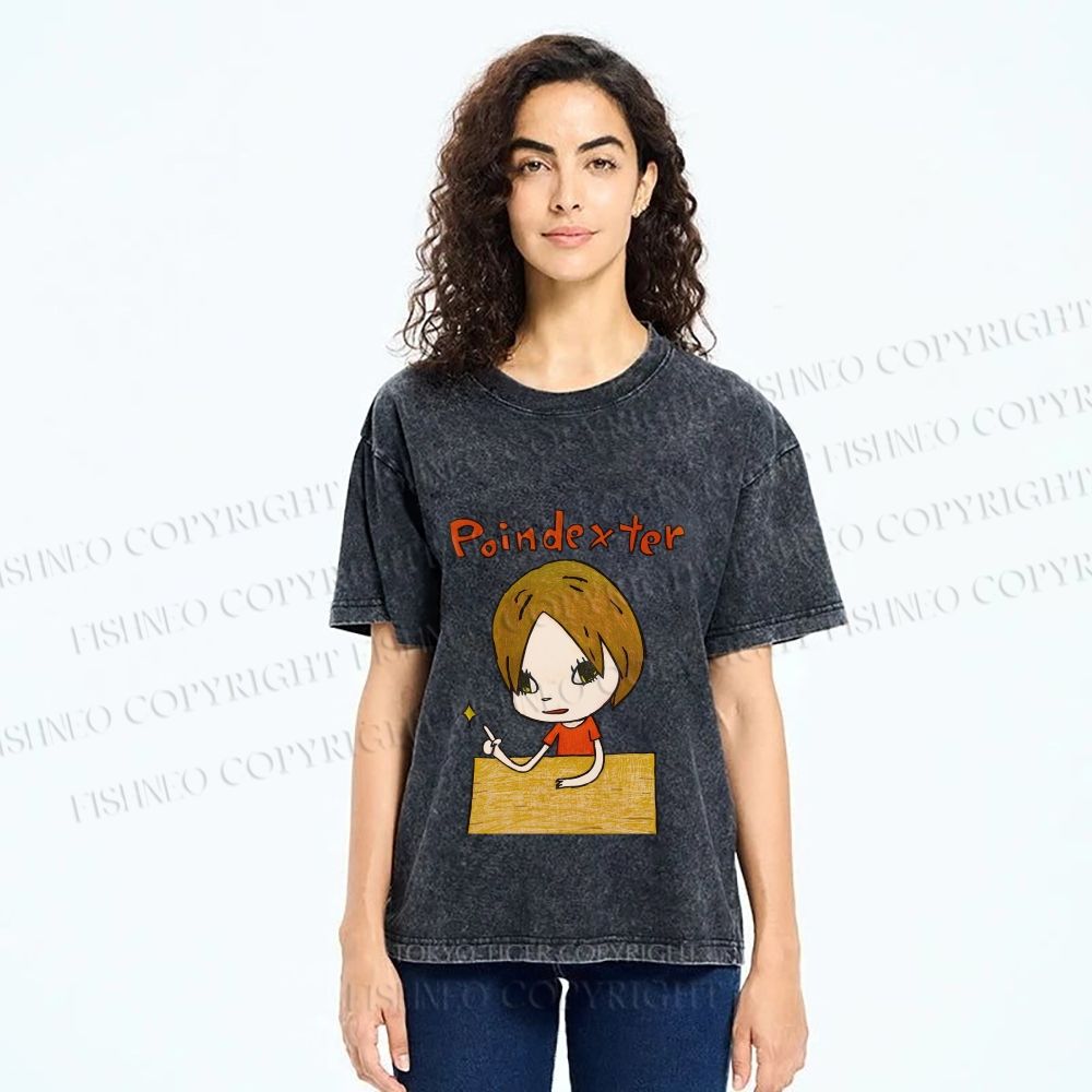Unisex Yoshitomo Nara Poindexter Printed Washed Tee