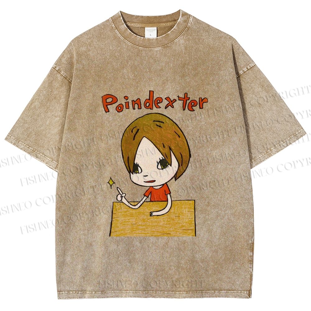 Unisex Yoshitomo Nara Poindexter Printed Washed Tee
