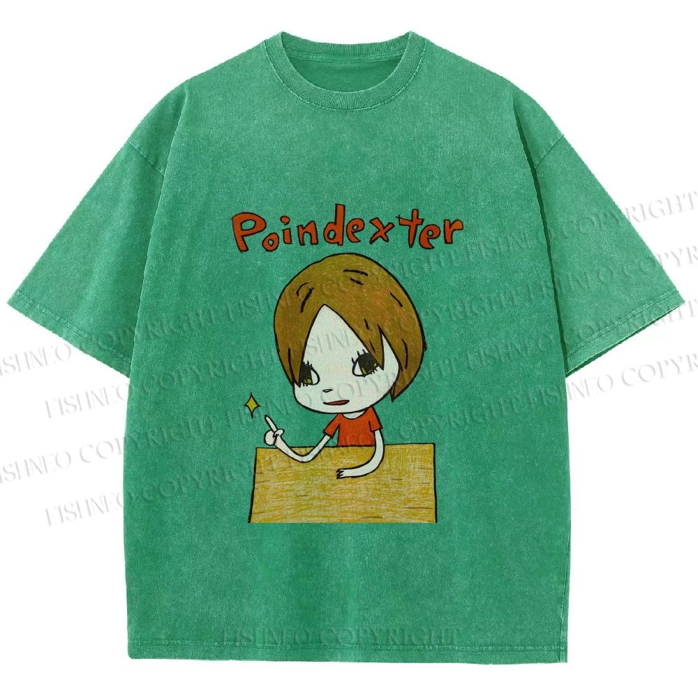 Unisex Yoshitomo Nara Poindexter Printed Washed Tee