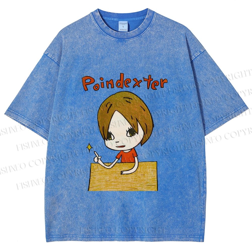 Unisex Yoshitomo Nara Poindexter Printed Washed Tee