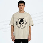 Unisex Yoshitomo Nara Life is Only One Printed Washed Tee