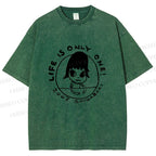 Unisex Yoshitomo Nara Life is Only One Printed Washed Tee