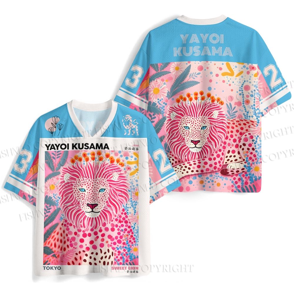 Yayoi Kusama Lion Printed Jersey Shirts
