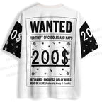 200$ Wanted Cat Printed Jersey Shirts