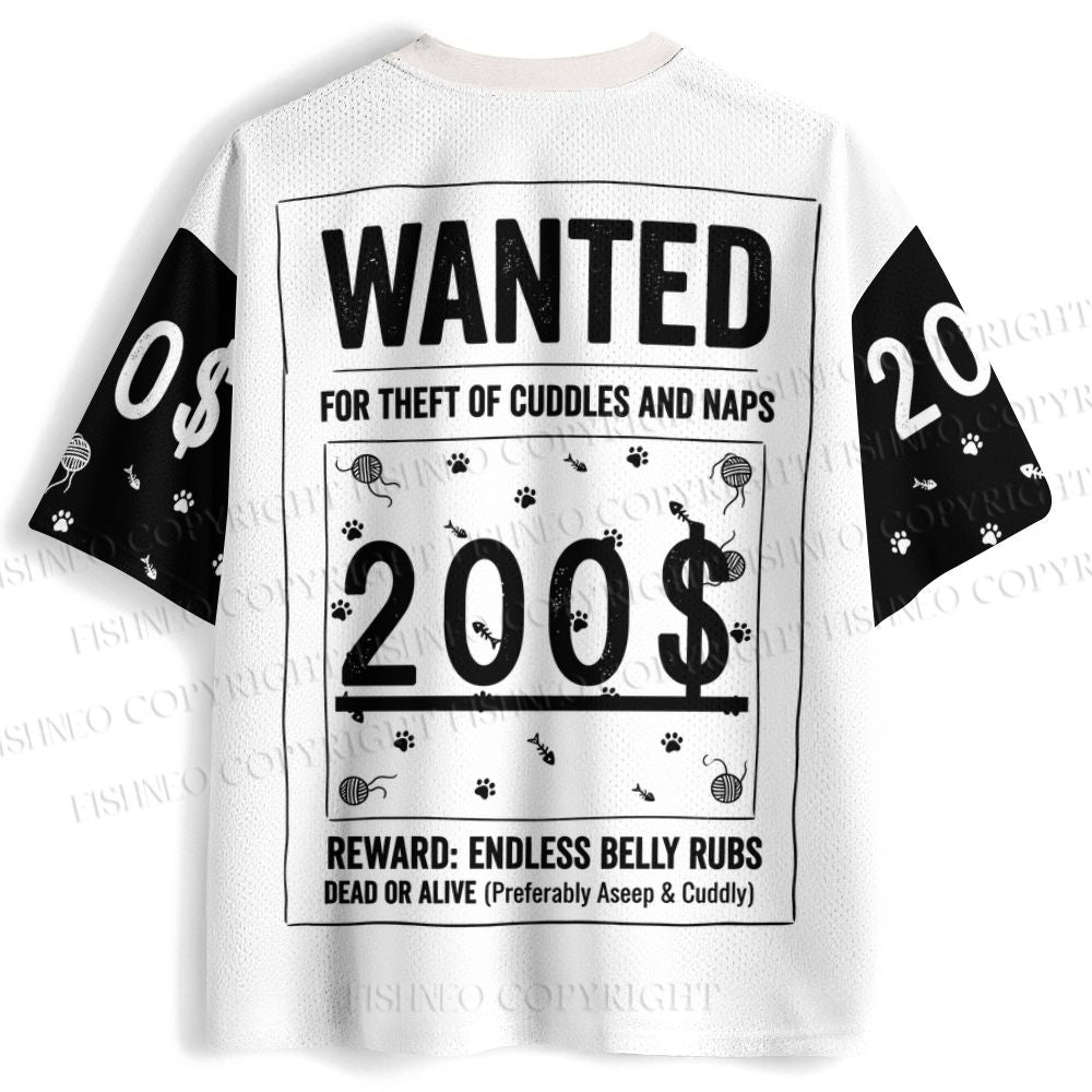 200$ Wanted Cat Printed Jersey Shirts
