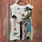 Unisex Casual Vintage Tree Woman Japanese Art Printed Tank Top