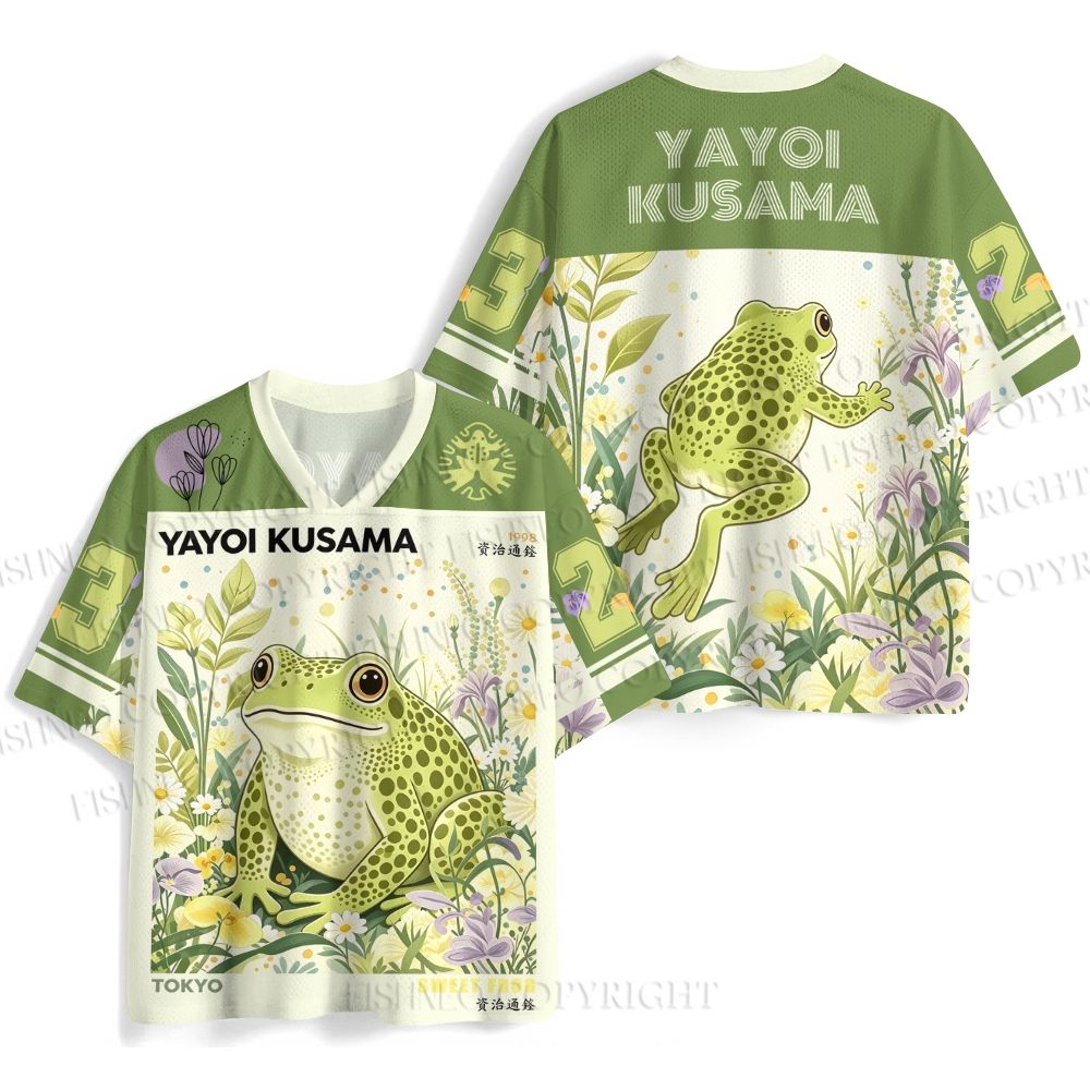 Yayoi Kusama Frog Printed Jersey Shirts