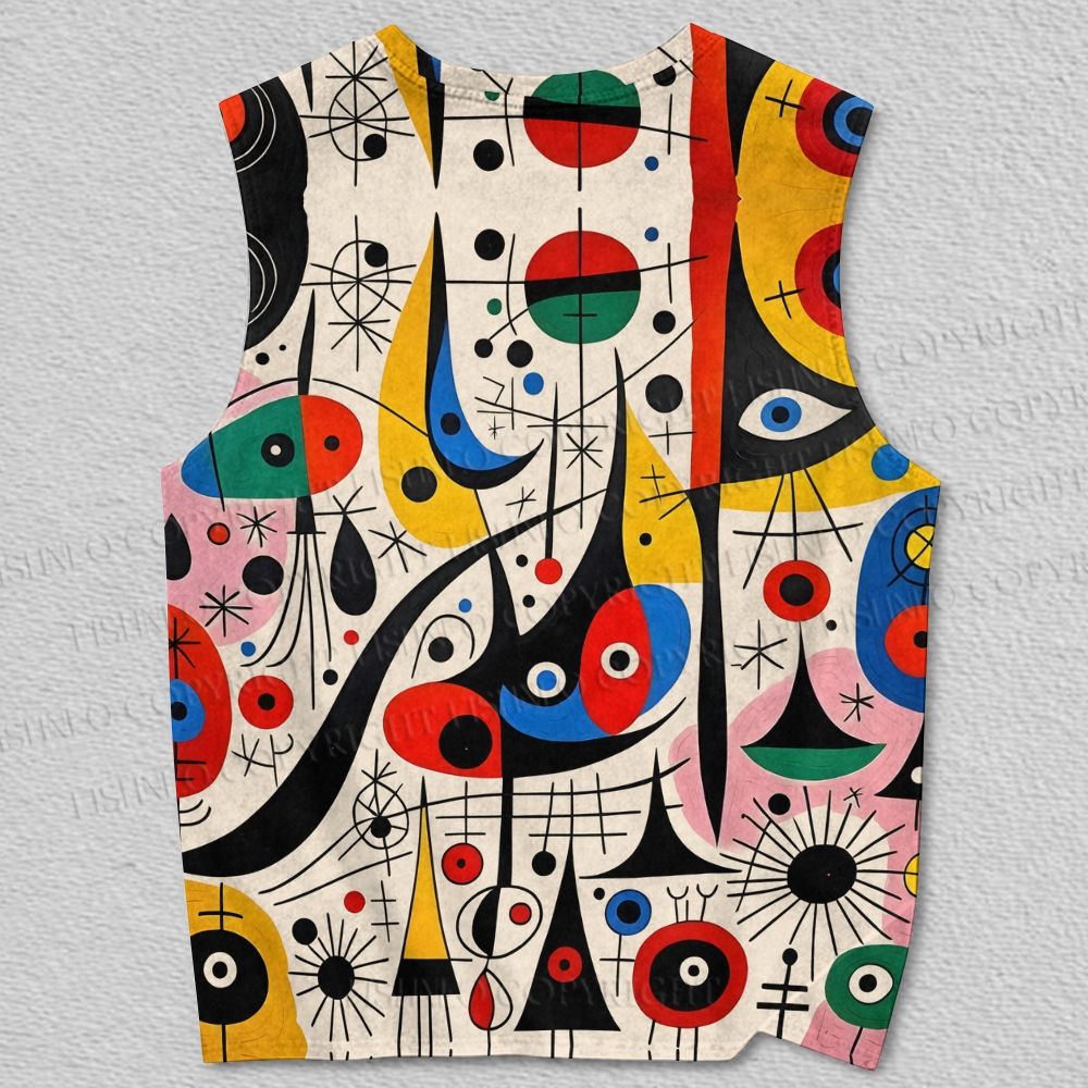 Unisex Joan Miró Style Art Printed Tank Top