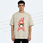 Unisex Pride Pink Bear Printed Washed Tee