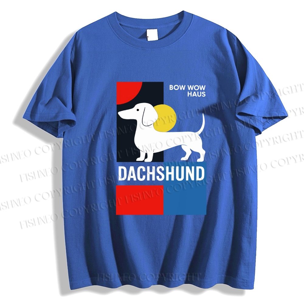 Unisex Classic Cotton Bauhaus Dachshund Printed T-shirt