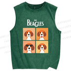 Unisex The Beagles Printed Washed Tank Top