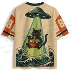 UFO Ramen Cat Japanese Jersey Shirts