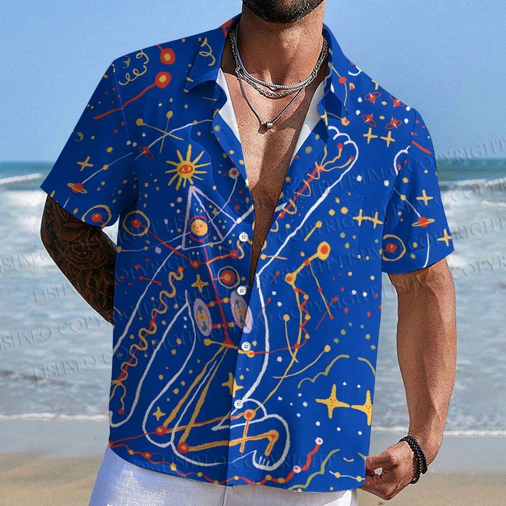 Modern Abstract Art Printed Hawaiian Shirt