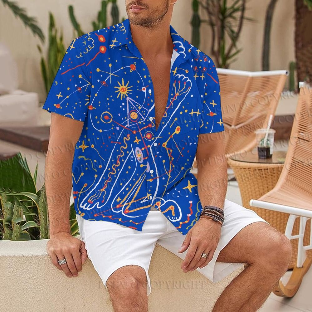 Modern Abstract Art Printed Hawaiian Shirt