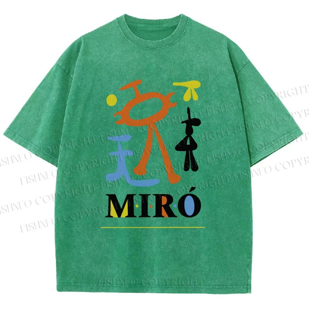 Unisex Joan Miró Parler Seul 2 Printed Washed Tee