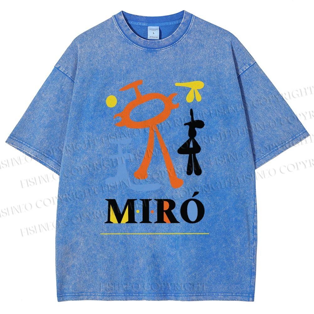 Unisex Joan Miró Parler Seul 2 Printed Washed Tee