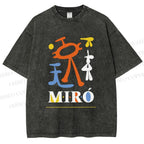 Unisex Joan Miró Parler Seul 2 Printed Washed Tee
