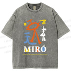 Unisex Joan Miró Parler Seul 2 Printed Washed Tee