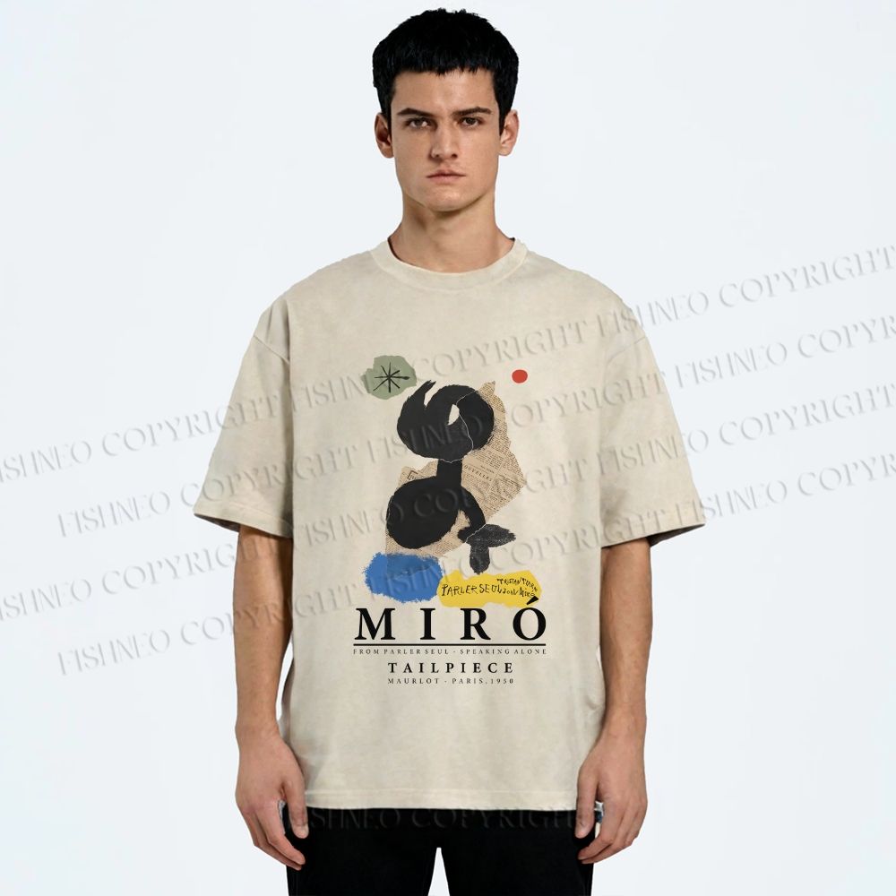 Unisex Joan Miró Parler Seul Printed Washed Tee