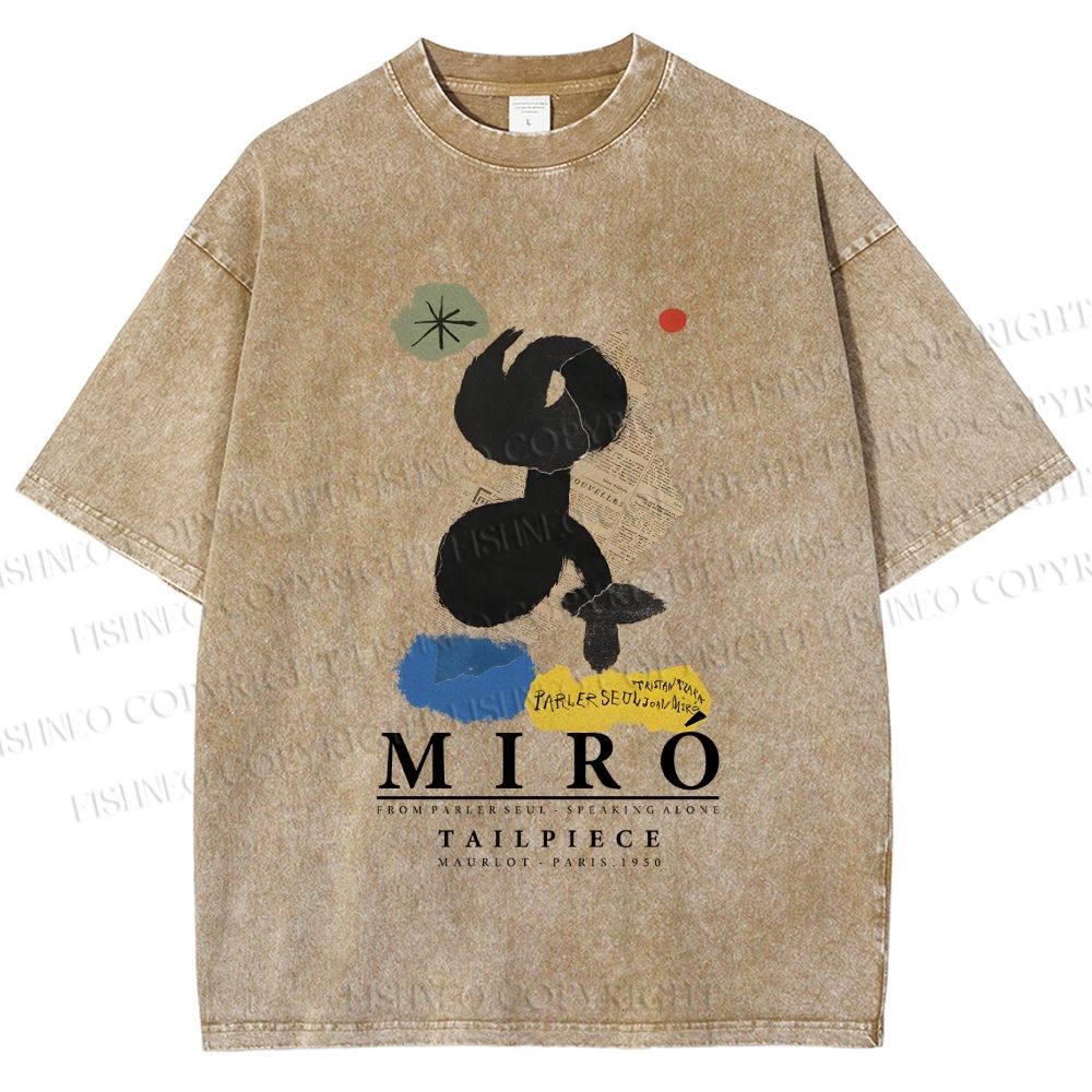 Unisex Joan Miró Parler Seul Printed Washed Tee