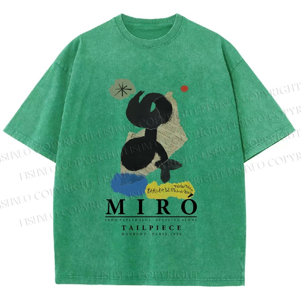 Unisex Joan Miró Parler Seul Printed Washed Tee