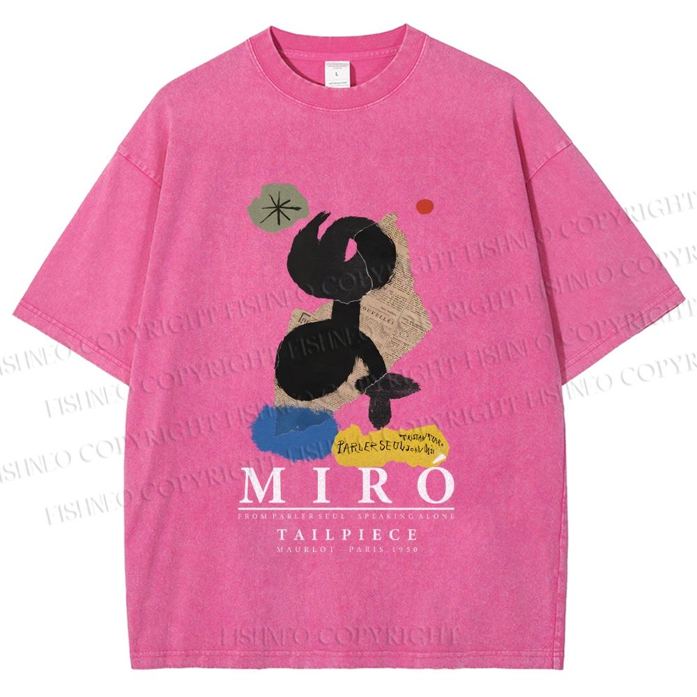 Unisex Joan Miró Parler Seul Printed Washed Tee