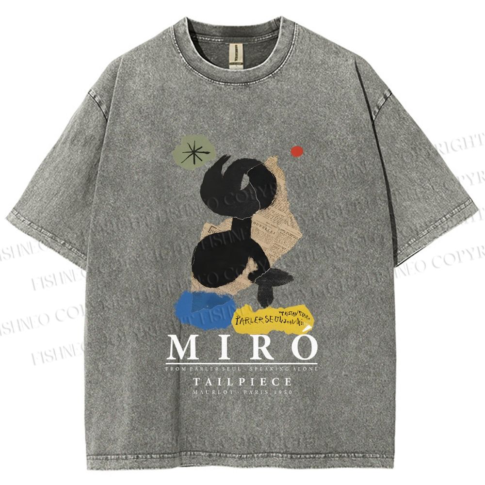 Unisex Joan Miró Parler Seul Printed Washed Tee