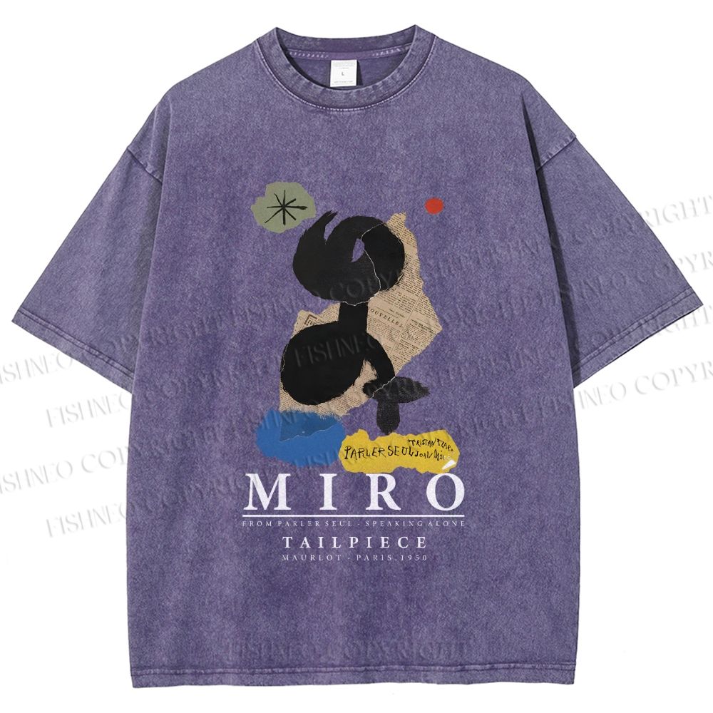 Unisex Joan Miró Parler Seul Printed Washed Tee