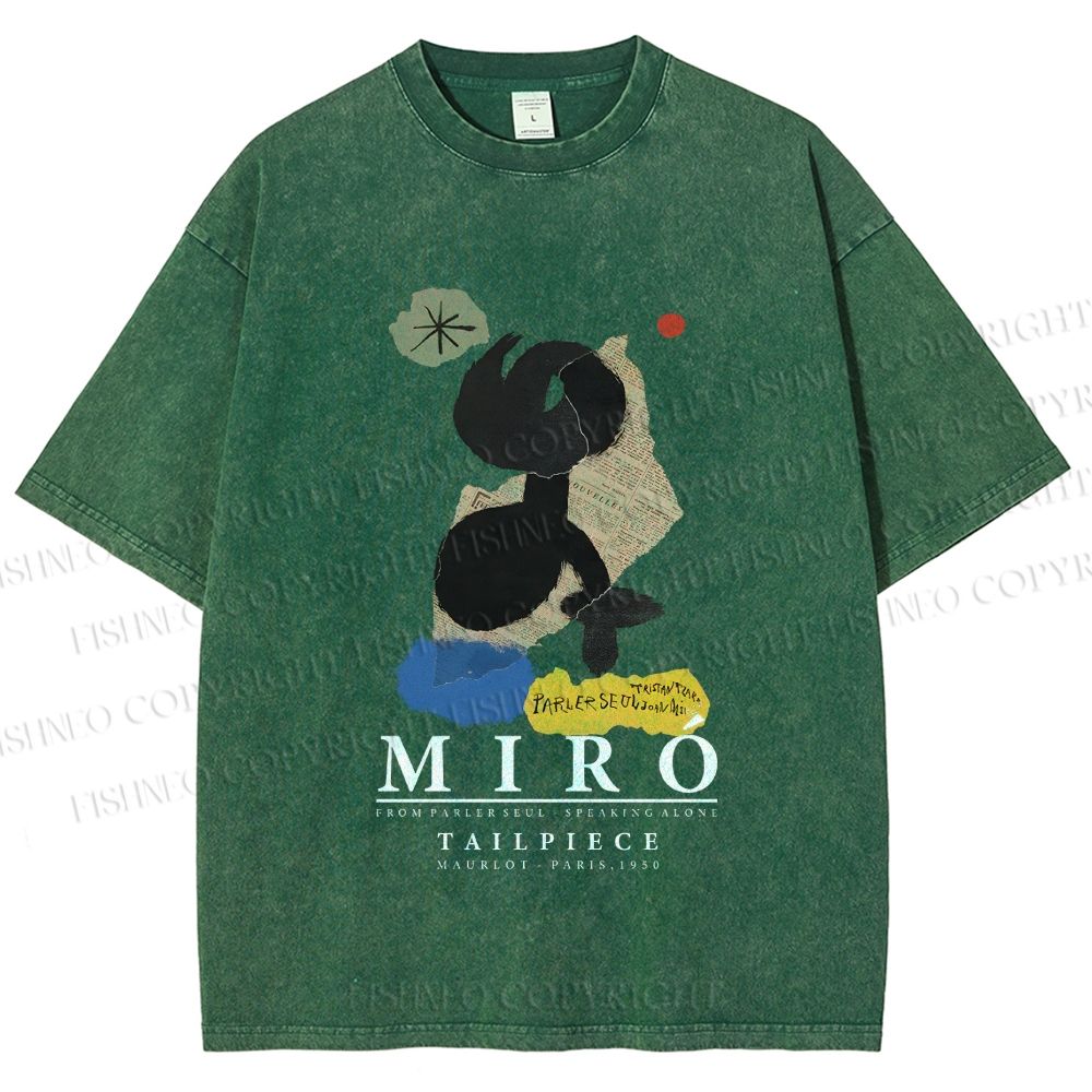 Unisex Joan Miró Parler Seul Printed Washed Tee