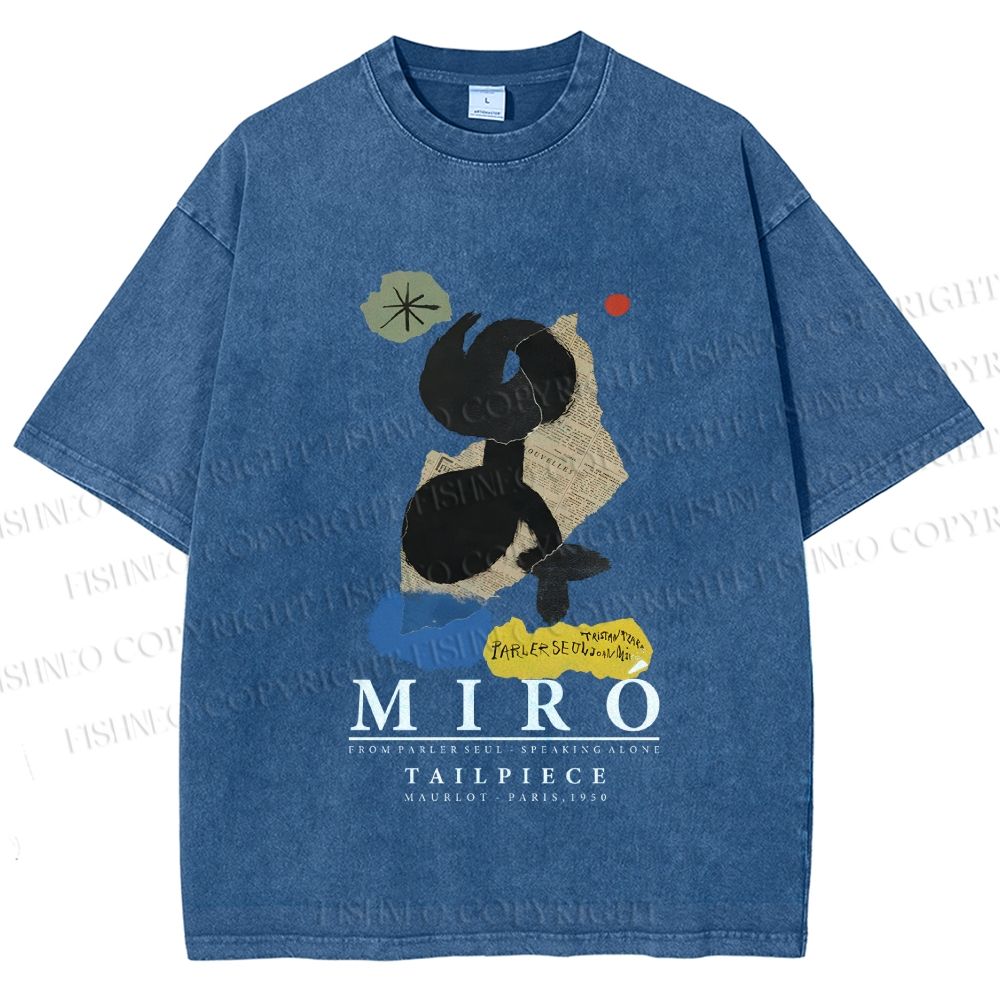 Unisex Joan Miró Parler Seul Printed Washed Tee