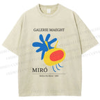 Unisex Joan Miro Before the Moon Printed Washed Tee