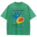 Unisex Joan Miro Before the Moon Printed Washed Tee