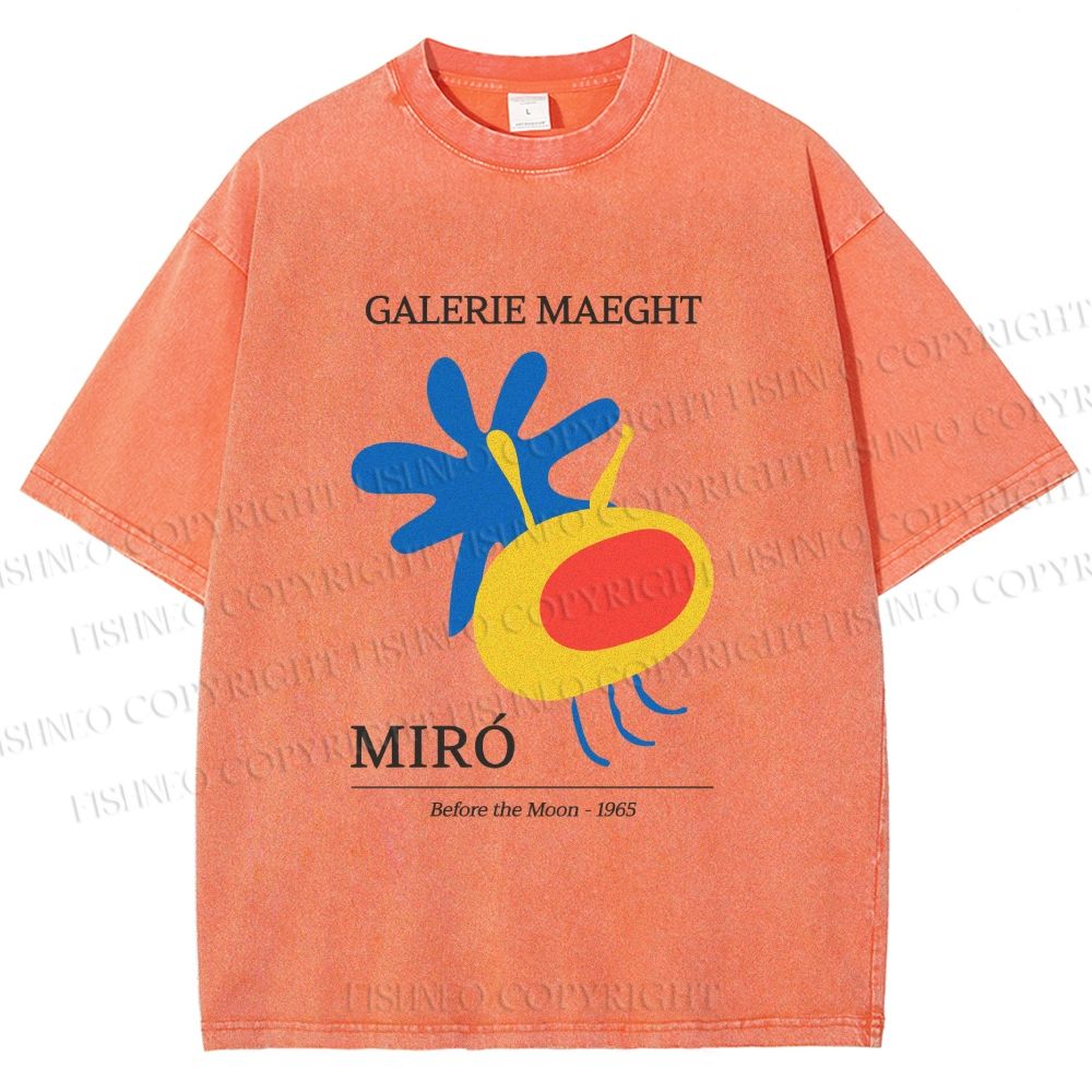 Unisex Joan Miro Before the Moon Printed Washed Tee