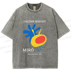 Unisex Joan Miro Before the Moon Printed Washed Tee