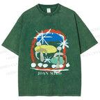 Unisex Joan Miro Constellations Printed Washed Tee