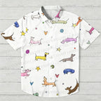 Multicolor Dachshund Dogs Hawaiian Shirt