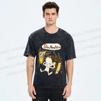 Unisex Yoshitomo Nara Slow Nerve Action Printed Washed Tee
