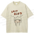 Unisex Yoshitomo Nara Last Right Printed Washed Tee