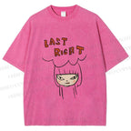 Unisex Yoshitomo Nara Last Right Printed Washed Tee