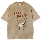 Unisex Yoshitomo Nara Last Right Printed Washed Tee