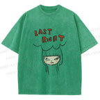 Unisex Yoshitomo Nara Last Right Printed Washed Tee