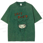 Unisex Yoshitomo Nara Last Right Printed Washed Tee