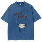 Unisex Yoshitomo Nara Last Right Printed Washed Tee