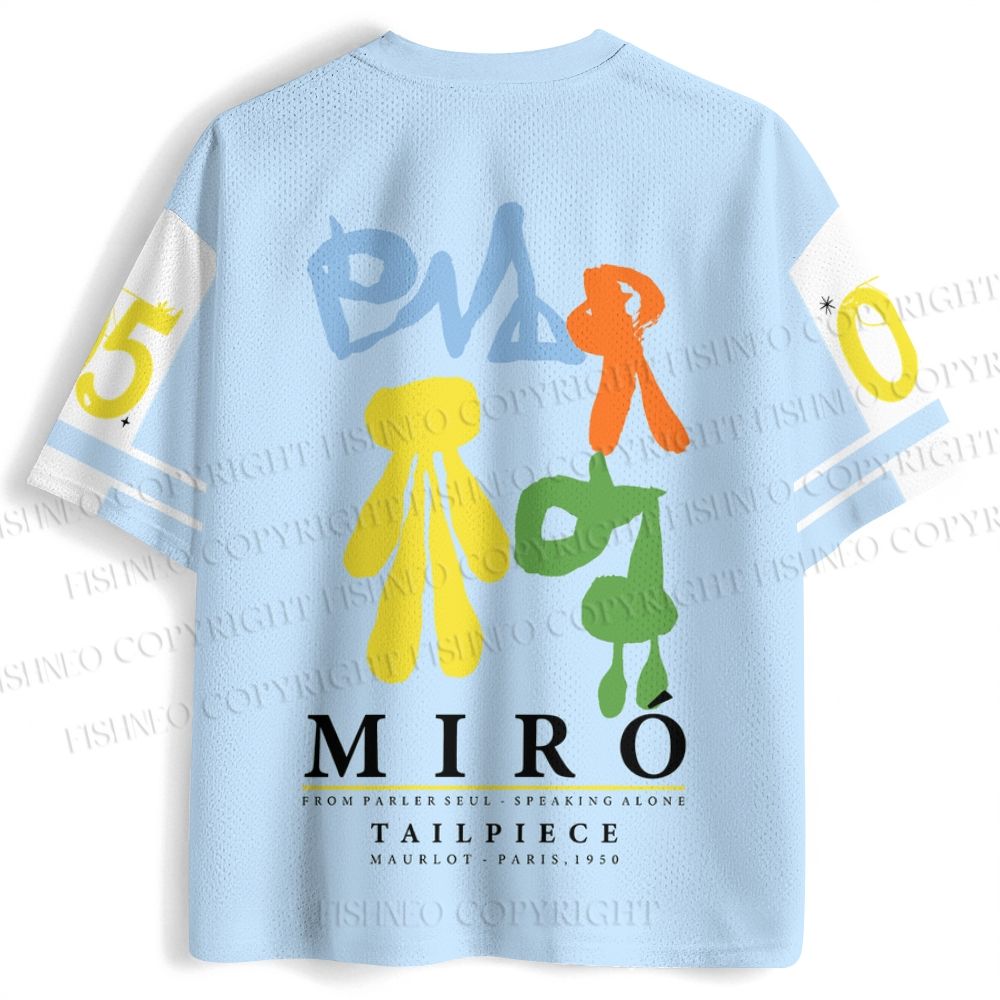 Joan Miró Style Dog Printed Jersey Shirts