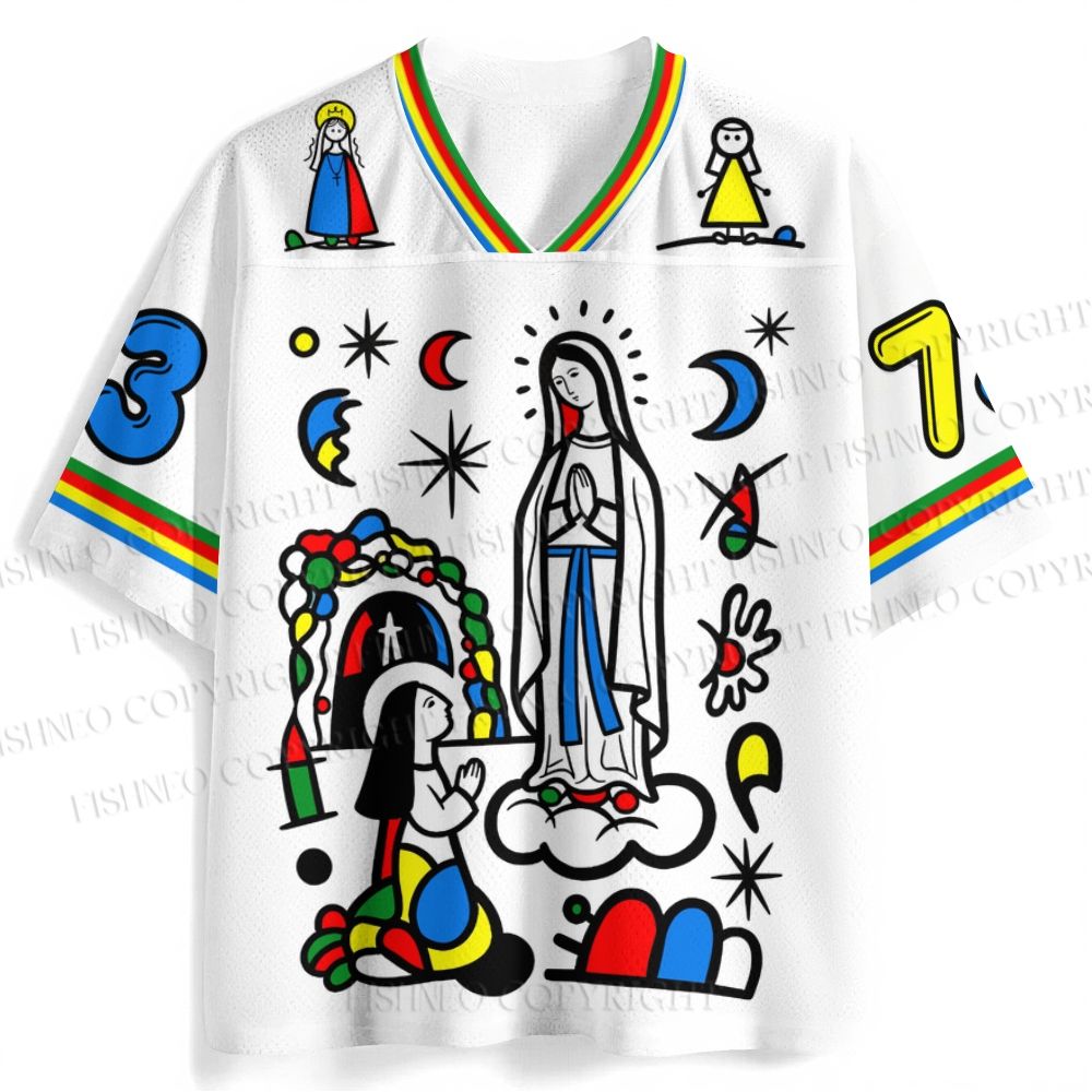 Virgin Mary Printed Jersey Shirts