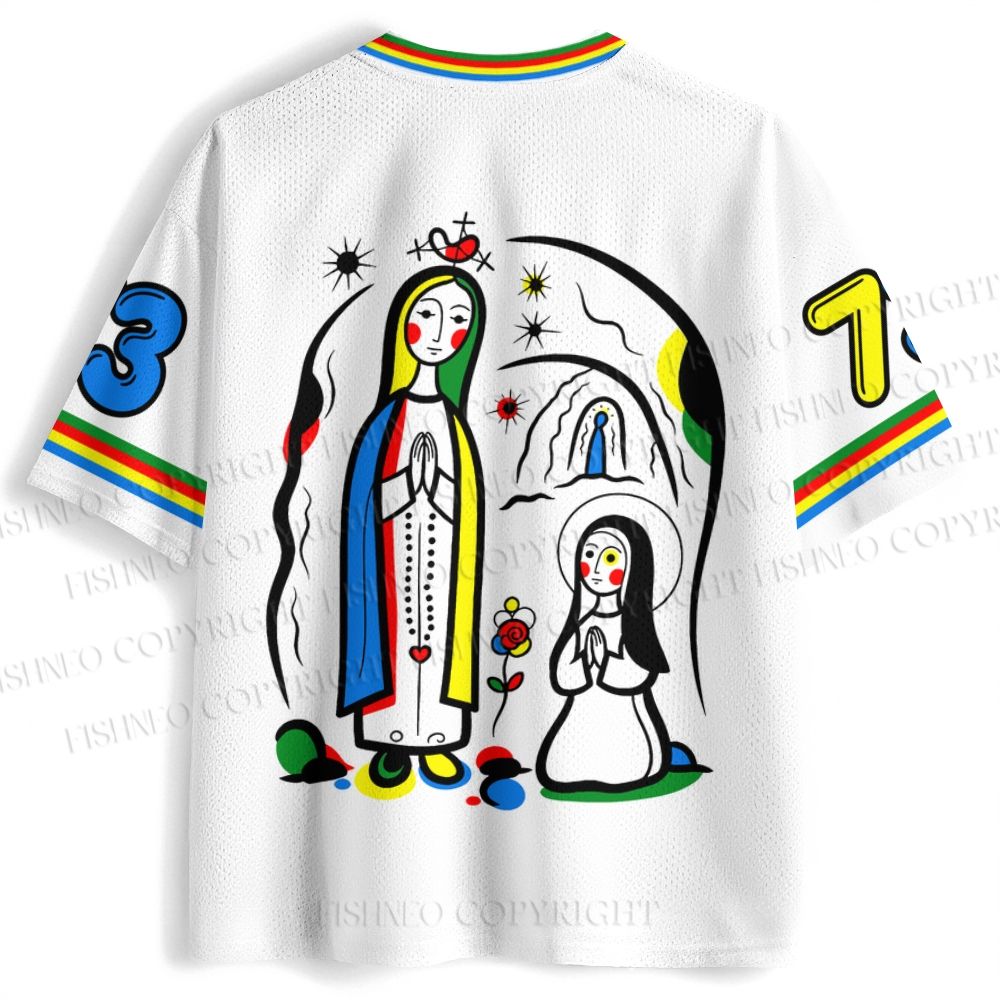 Virgin Mary Printed Jersey Shirts