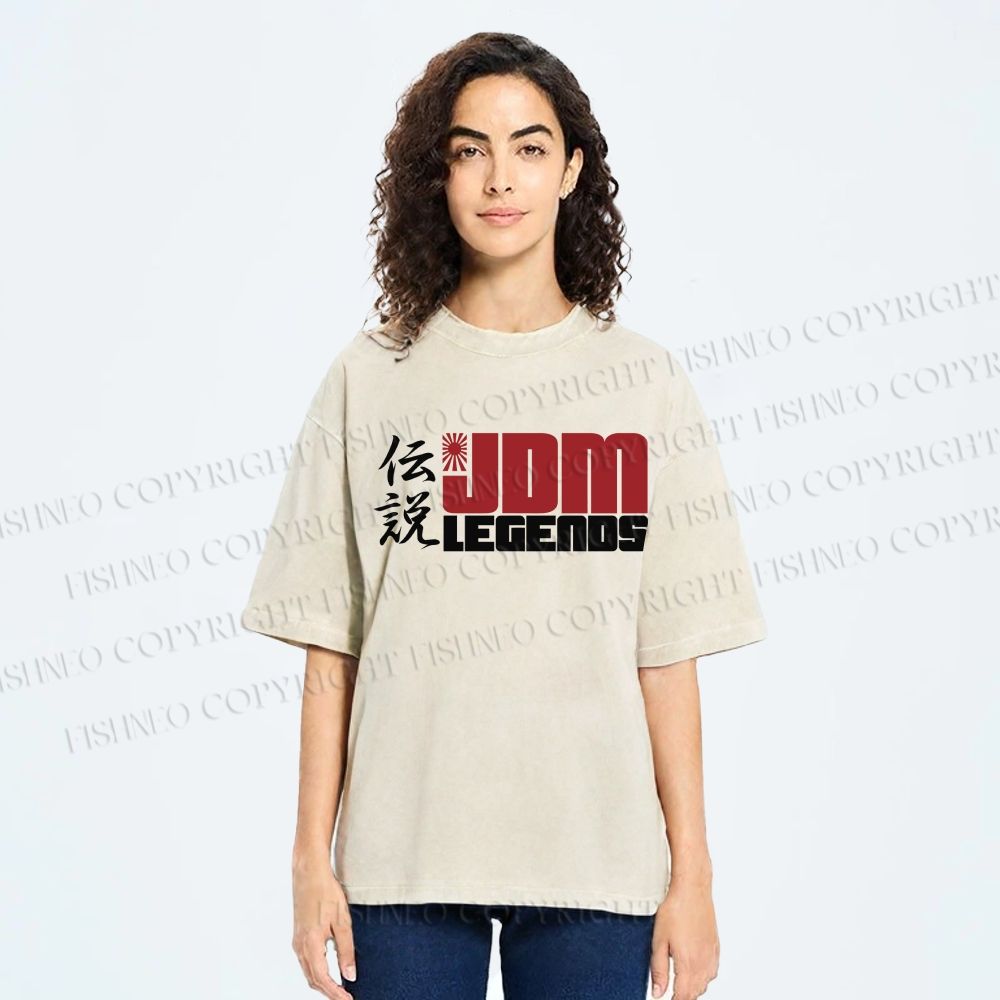 Unisex JDM Legends Printed Washed Tee